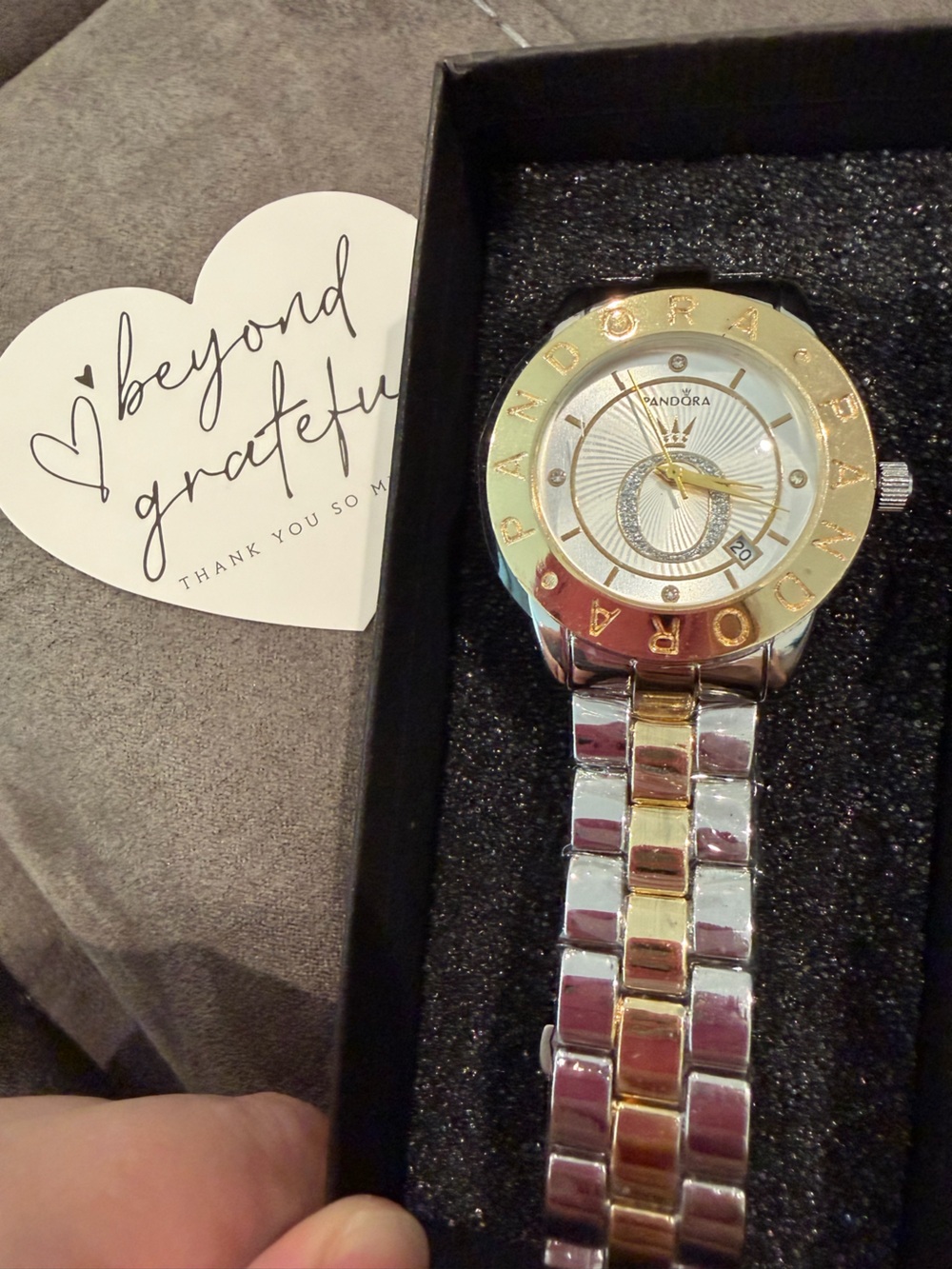 Pandora Two-Tone Silver and Gold Women's Bracelet Watch